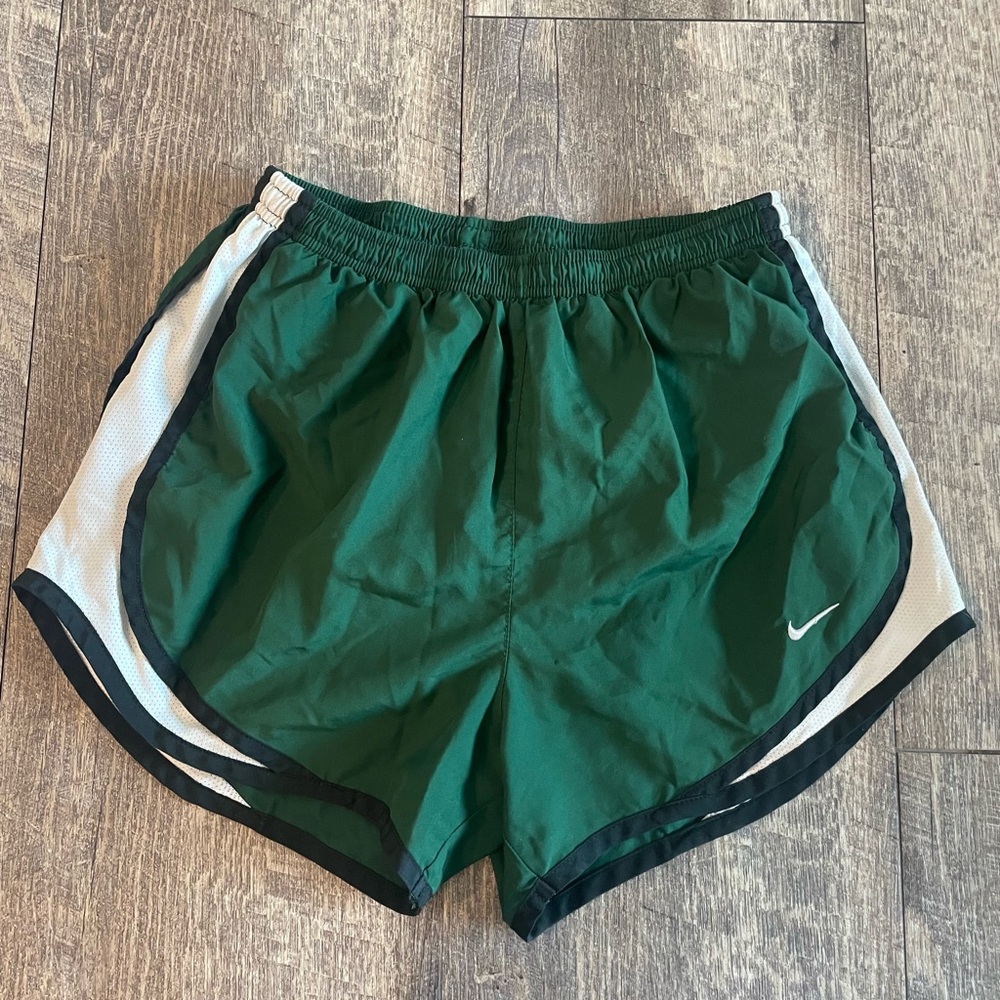 Women’s Nike Green and White Athletic Shorts Size Small